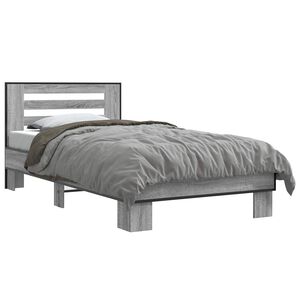 vidaXL Cadre de lit avec t&ecirc;te de lit Sonoma gris 80 x 200 cm