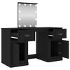 vidaXL Coiffeuse avec LED noir 130x50x132,5 cm