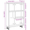 vidaXL Chariot de rangement &eacute;troit ch&ecirc;ne marron bois d'ing&eacute;nierie