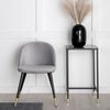 Venture Home Chaises &agrave; manger lot de 2 Velvet noir, laiton et gris