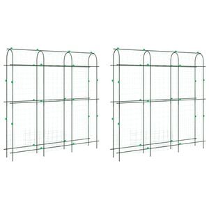 vidaXL Treillis de jardin pour plantes grimpantes 2 pcs forme en U