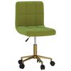 vidaXL Chaises pivotantes &agrave; manger lot de 2 vert clair velours