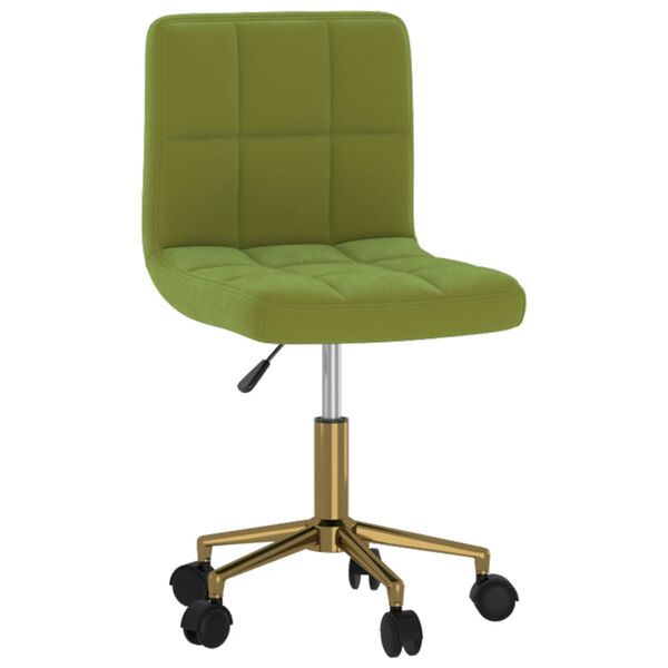 vidaXL Chaises pivotantes &agrave; manger lot de 2 vert clair velours