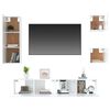 vidaXL Ensemble de meubles TV 5 pcs Blanc brillant Bois d'ing&eacute;nierie
