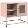 vidaXL Meuble TV rose 68x39x60,5 cm acier