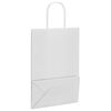 vidaXL Sacs en papier 250 pcs avec poign&eacute;es blanc 21x11x31 cm