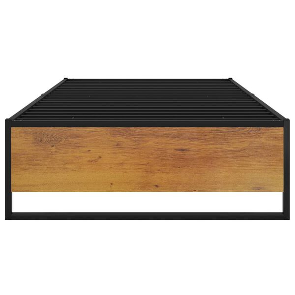 vidaXL Cadre de lit sans matelas noir m&eacute;tal 90x200 cm