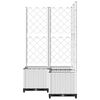 vidaXL Jardini&egrave;re avec treillis Blanc 80x80x136 cm PP