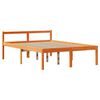 vidaXL Cadre de lit et t&ecirc;te de lit sans matelas cire marron 160x200 cm