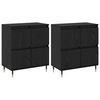 vidaXL Armoire de rangement 2 pcs Ch&ecirc;ne noir 60 x 35 x 70 cm
