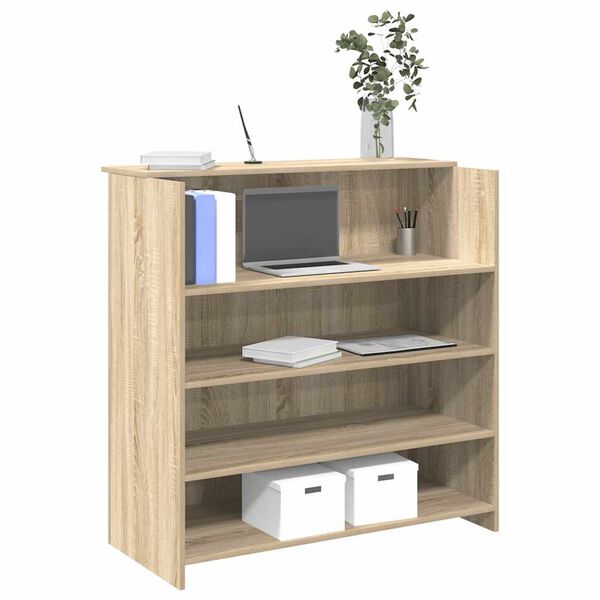 vidaXL Bureau de r&eacute;ception Ch&ecirc;ne Sonoma 100x50x103,5 cm Bois d'ing&eacute;nierie