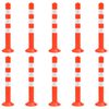vidaXL Bornes de contr&ocirc;le du trafic 10 pcs 75 cm PE