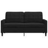 vidaXL Canap&eacute; &agrave; 2 places Noir 140 cm Velours