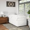 vidaXL Sommier &agrave; lattes de lit avec matelas Blanc 90x200 cm Similicuir