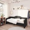 vidaXL Lit avec &eacute;clairage USB Noir Tissu 90x200 cm
