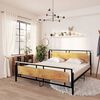 vidaXL Cadre de lit sans matelas m&eacute;tal 200x200 cm