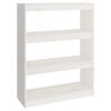 vidaXL Biblioth&egrave;que/S&eacute;parateur de pi&egrave;ce Blanc 80x30x103,5cm Pin massif
