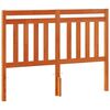 vidaXL T&ecirc;te de lit cire marron 135 cm bois massif de pin