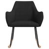 vidaXL Chaise &agrave; bascule Noir Tissu