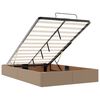 vidaXL Lit ottoman avec matelas & LED cappuccino 120x190cm similicuir