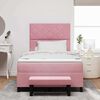 vidaXL Lit &agrave; ressorts avec matelas Rose 120 x 200 cm Velours