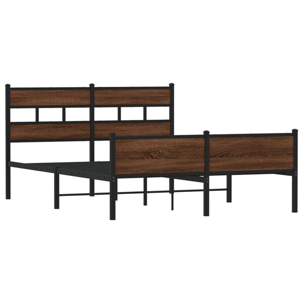 vidaXL Cadre de lit sans matelas ch&ecirc;ne marron 140x200 cm