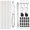 vidaXL Poteau de cl&ocirc;ture. 7 pcs Argent&eacute; Acier