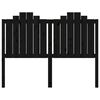 vidaXL T&ecirc;te de lit Noir 146x4x110 cm Bois massif de pin