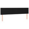 vidaXL Sommier &agrave; lattes de lit et matelas et LED Noir 200x200 cm Tissu