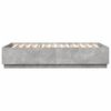 vidaXL Cadre de lit sans matelas gris b&eacute;ton 140x200 cm