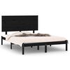 vidaXL Cadre de lit sans matelas noir 120x190 cm bois massif