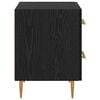 vidaXL Cabinet de chevet 2 pcs Ch&ecirc;ne noir 40 x 35 x 47,5 cm