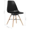 vidaXL Chaises &agrave; manger lot de 2 noir PP
