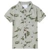 Chemise pour enfants m&eacute;lange kaki clair 104