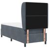 vidaXL Lit &agrave; ressorts avec matelas Gris fonc&eacute; 200 x 80 cm Polyester