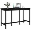 vidaXL Table de bar Noir 180x80x110 cm Bois massif de pin