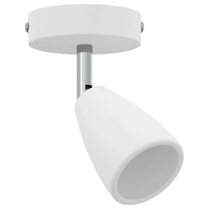 vidaXL Spot de plafond avec des projecteurs Blanc 8 x 8 x 14 cm M&eacute;tal