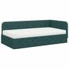 vidaXL Cadre de lit d'angle Vert fonc&eacute; 100 x 200 cm tissu