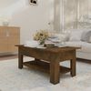 vidaXL Table basse ch&ecirc;ne fum&eacute; 102x55x42 cm bois d'ing&eacute;nierie