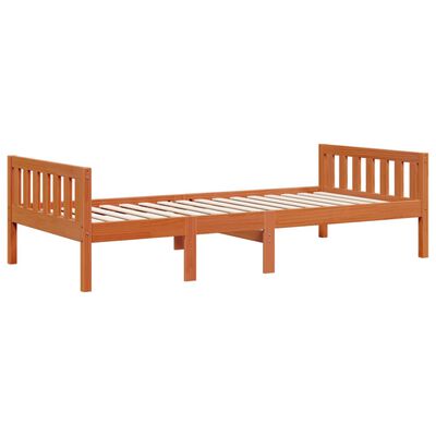 vidaXL Lit pour enfants sans matelas cire marron 80x200 cm pin massif