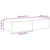 vidaXL &Eacute;tag&egrave;re murale avec tiroirs blanc 80x33x17 cm bois d'ing&eacute;nierie