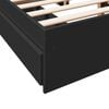 vidaXL Cadre de lit avec tiroirs sans matelas noir 135x190 cm