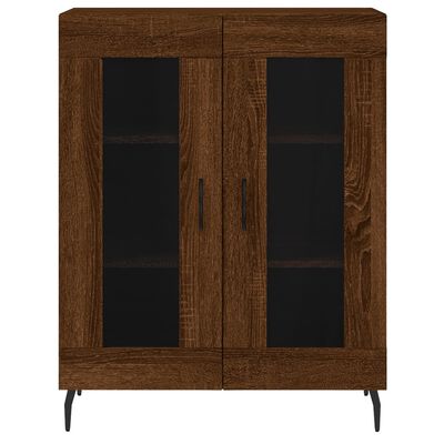 vidaXL Buffet haut Chêne marron 69,5x34x180 cm Bois d'ingénierie