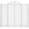 vidaXL Paniers &agrave; gabions arqu&eacute;s 10 pcs 200x50x160/180 cm Fer galvanis&eacute;