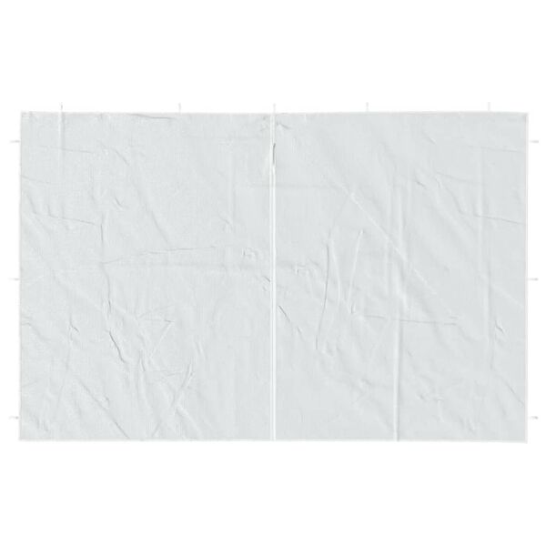 vidaXL Parois de tente de réception 2 pcs et fermeture éclair PE Blanc