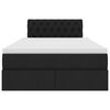 vidaXL Lit avec rangement et matelas avec matelas Noir 120 x 190 cm
