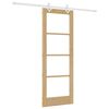 vidaXL Porte coulissante 73,5 x 198,5 cm Bois de pin massif et verre