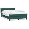 vidaXL Sommier &agrave; lattes de lit et matelas vert fonc&eacute; 140x210cm velours