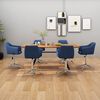 vidaXL Chaises pivotantes &agrave; manger lot de 6 bleu tissu