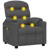 vidaXL Fauteuil de massage Gris Similicuir